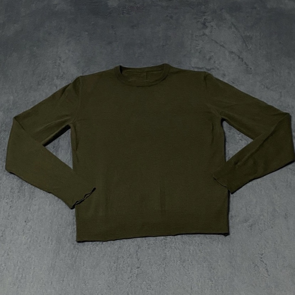Bottega Veneta Wool Sweater Womens 42 Small Green Crewneck Minimalist Small Flaw